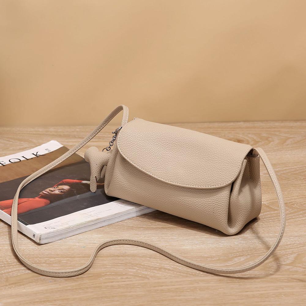 2025 Módní malé dámské kabelky přes rameno Kabelka z pravé kůže z měkké hovězí kůže Dámská crossbody kabelka s ornamentem slona