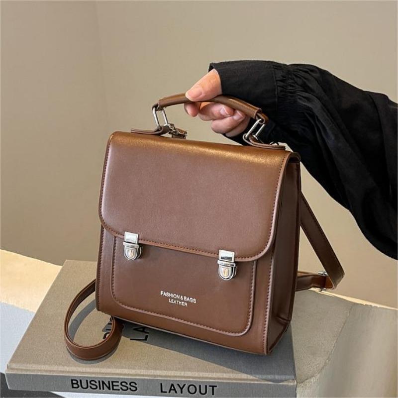 Commuter Backpack Ladies Retro Versatile Handbag Trendy Shoulder Bag