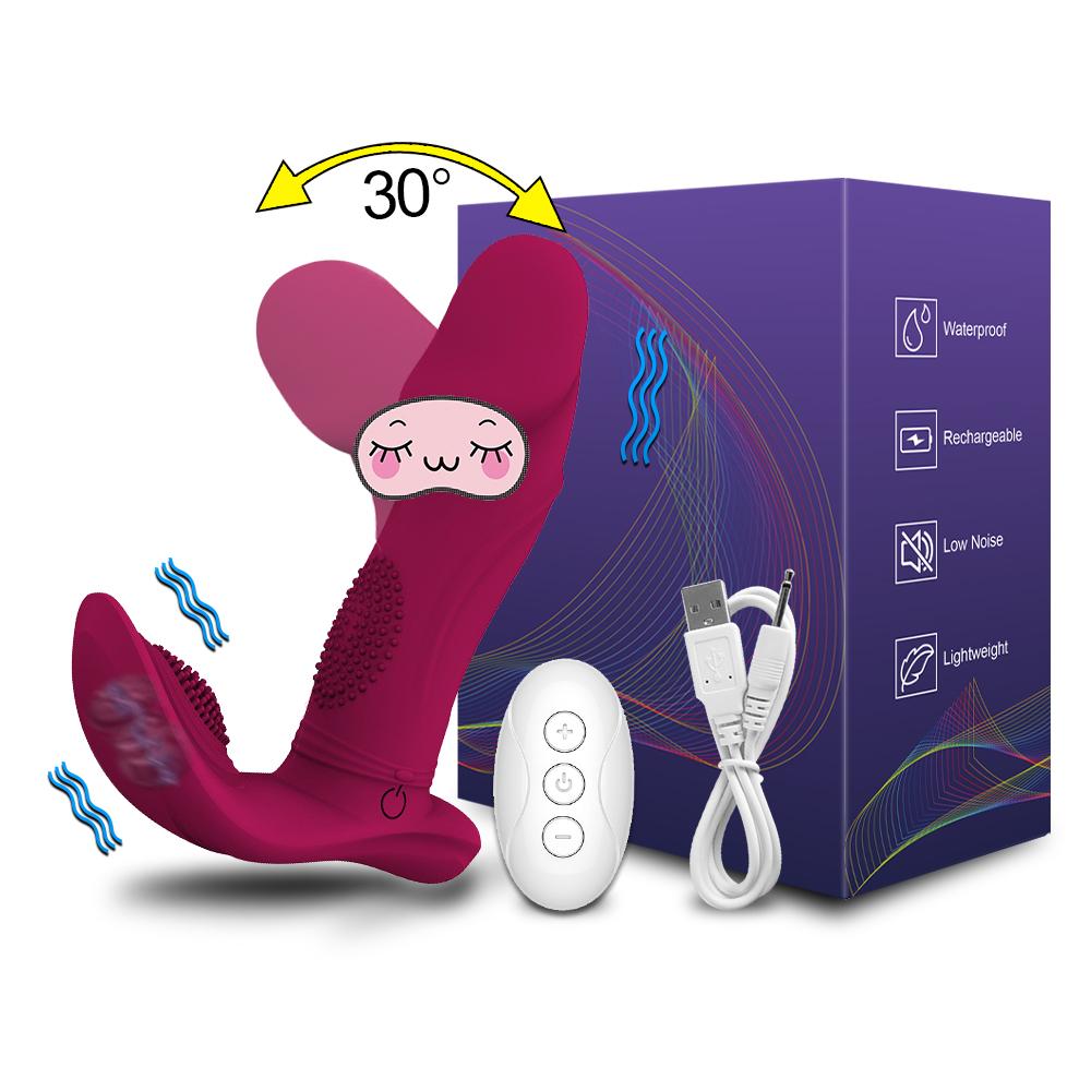 POMFW Wireless Remote Control G Spot Dildo Clitoris Stimulator Wearable Panty Vibrator Female Sex Toys Shop for Women Couples Adult 18