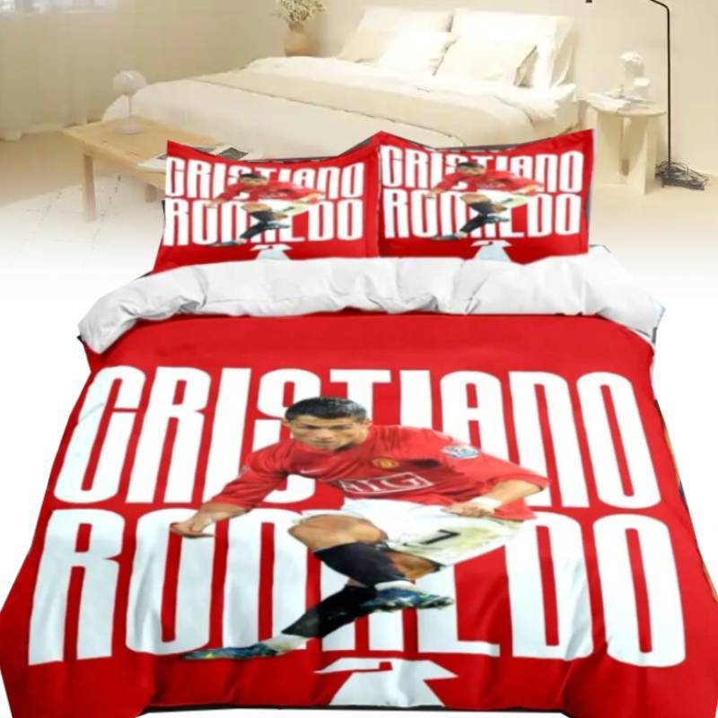 Bettbezug mit Ronaldo-Print, Kissenbezug, Bettwäsche, Dekoration fürs Zimmer