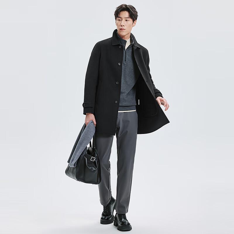 SEPTWOLVES Men's Wool Blend Double-Sided Overcoat