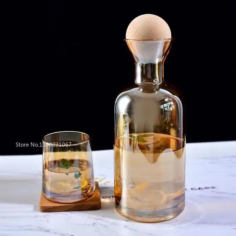Gray Amber Color Glass Water Pitcher with Handle Heat Resisttant Cold Hot Kettle Large-capacity Tea Pot Water Bottle Juice Jug