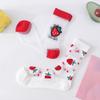 1Pair Japanese Korea Style Socks Women's Casual Creative Transparent Silk Trend Fruit Print Ultrathin Glass Silk Socks