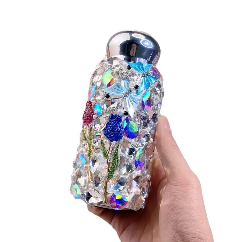 Duo Li Rhinestone Portable Stainless Steel Insulated Cup