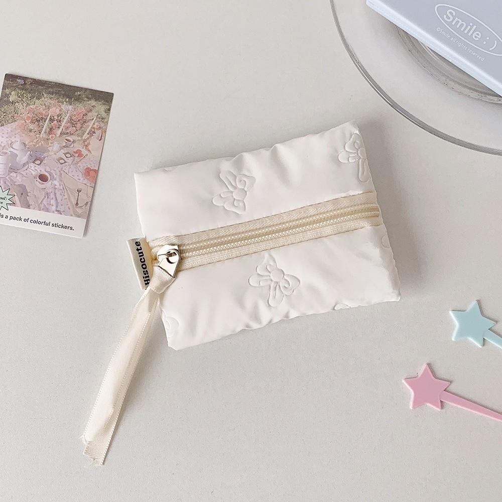 Fashion Bow Tie Coin Purse Large Capacity Mini Lipstick Storage Bag Portable Headphone Bag Girls