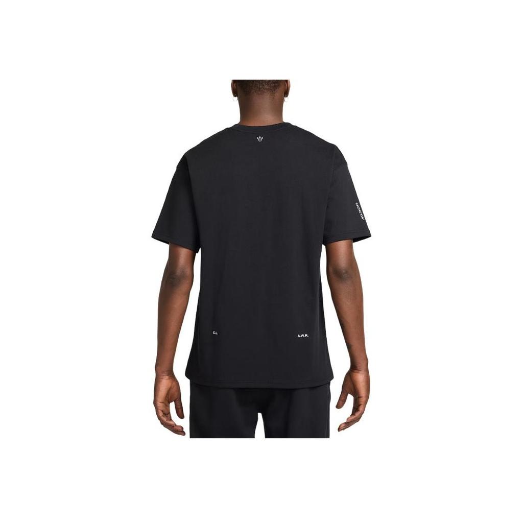 Nike X Nocta Collaboration SS25 Logo Crew Neck Short Sleeve T-Shirt Unisex Tops Black HM5774-010
