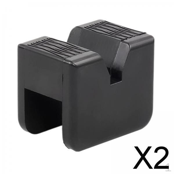 2x Anti-Stand Adapter Brackets, Lifting Rubber Pad, Square Slot, Pinch, Weld, Ton