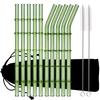 13Pcs Reusable Glass Drinking Straw Set with Brush High Borosilicate Glass Straws for Smoothies Cocktails Party Bar Accessories