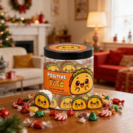 Positive Taco Jar 60 Emotional Support Affirmation Cards Christmas Stocking Stuffers Birthday Gift for Women Men Friends Teens Coworkers Teachers