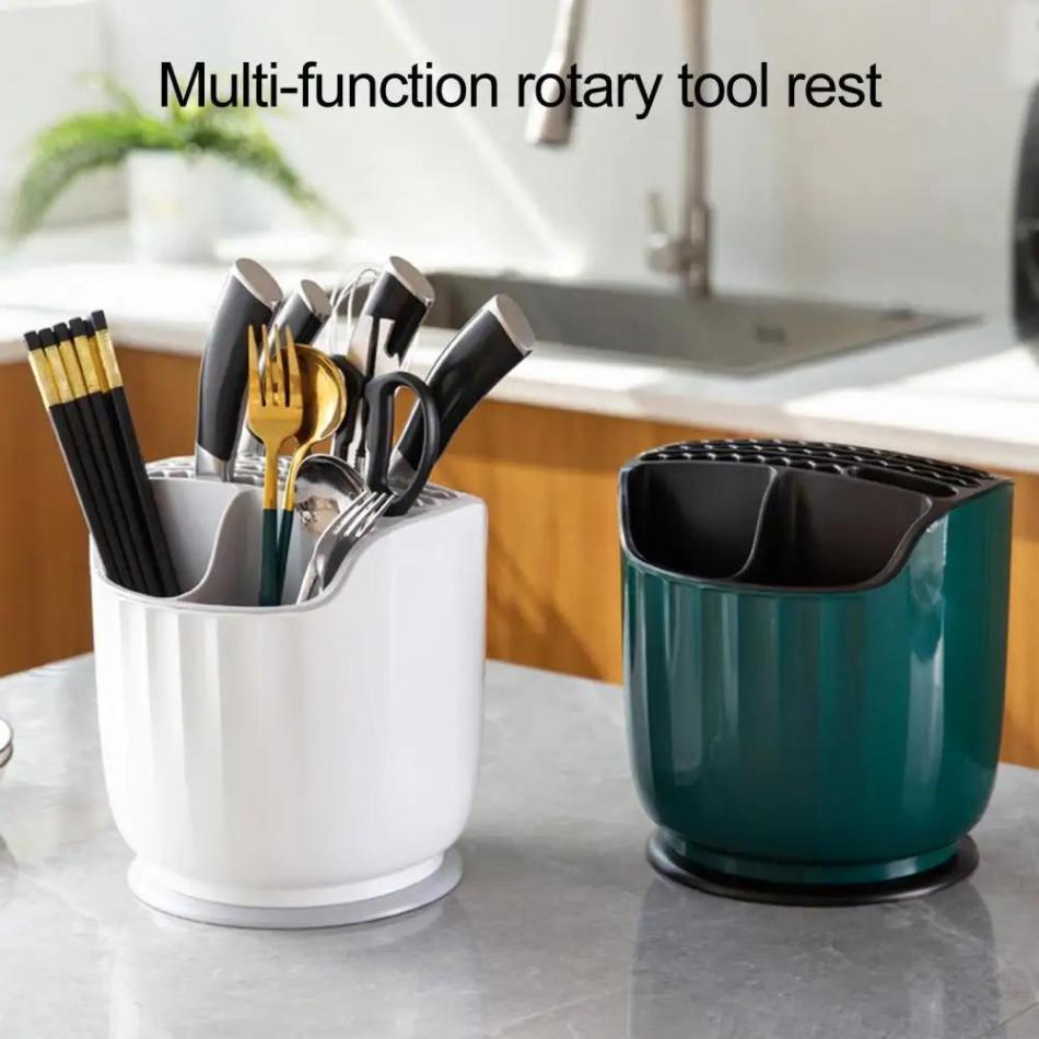 Kitchen Storage Cutlery Holder Drainer Container Drying Rack Non Slip Tableware Knife Spoon Fork Storage Box Convenience Tools