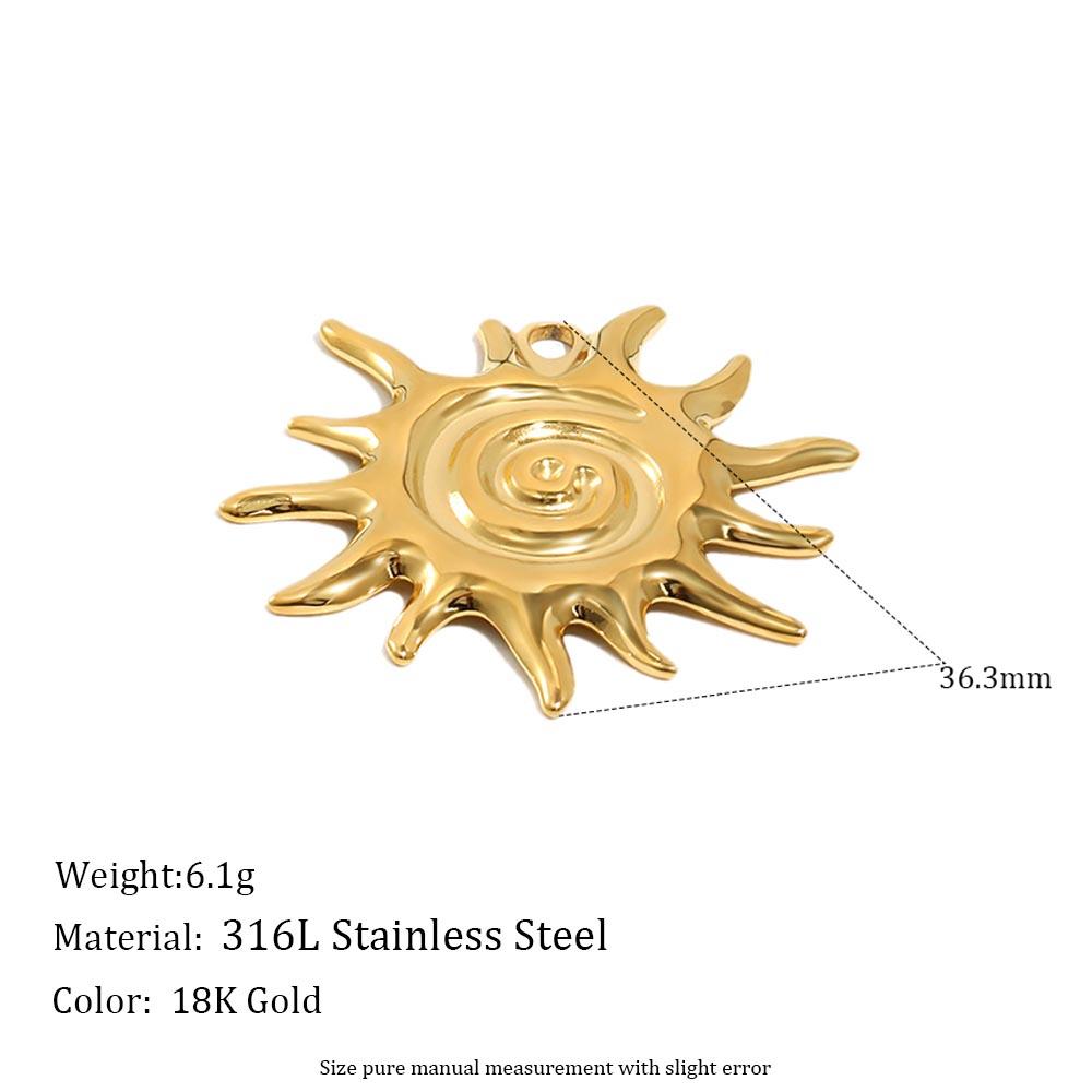 MamacitaSlay 316L Stainless Steel Threaded Sun Starfish Charms Earrings Necklace Bracelet DIY Pendant Waterproof Jewelry Gifts
