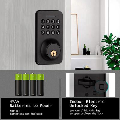 WAFU Smart Door Lock 4 Unlocked Ways Tuya BT Connection APP Unlock Password Unlocking for Homes
