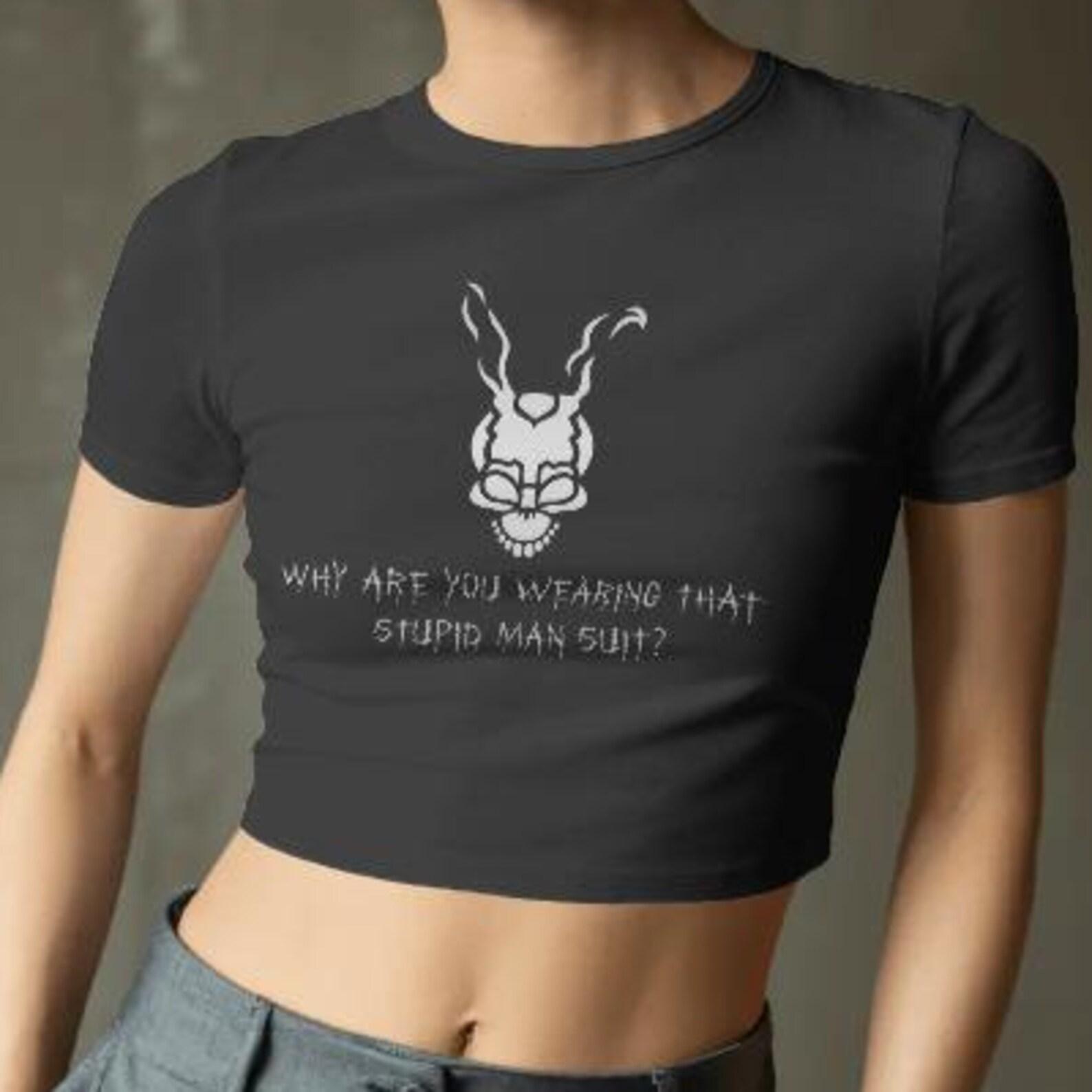 Donnie Darko Baby Tee – Frank Rabbit Quote Crop Top S