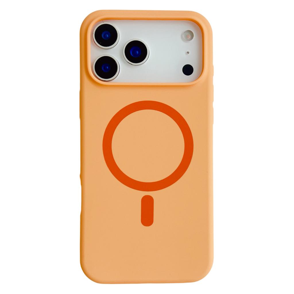 For iPhone 17 Pro Magnetic Case Silicone + PC Protective Phone Back Cover Compatible with MagSafe