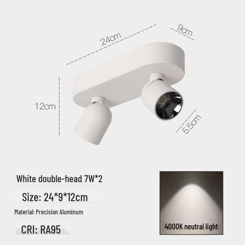 Adjustable Anti-Glare Folding Ceiling Spotlight with High Color Rendering for Household or Picture Lighting