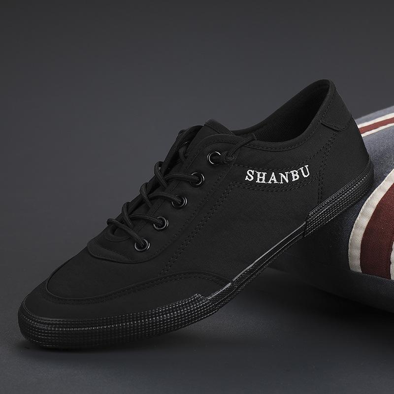 2025 Summer Men's Breathable Canvas Shoes - Korean Style Versatile Casual White Sneakers