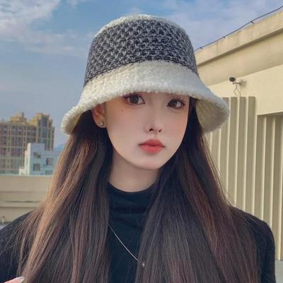 Trendiger Damen Strick-Woll-Bucket-Hut im japanischen & koreanischen Stil - Winterwarmer Fischerhut