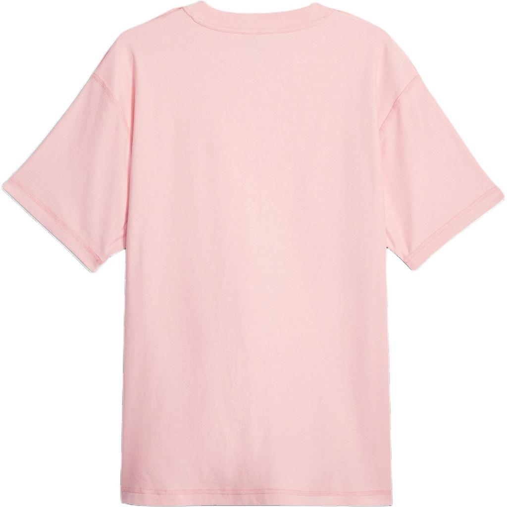Puma Pivot Simple Soft Comfortable Solid Color Round Neck Pullover Short Sleeve T-Shirt Men Tops Peach-Pink 623058-03