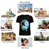 Schmelzender Halb-Totenkopf Emoji Print Cool Trendiges Lässiges Kurzarm-T-Shirt Reines Baumwoll-T-Shirt