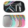 Rechteckige Nail Art Mischpalette Edelstahl Display Board Praktische Nail Art Platte für den professionellen Gebrauch