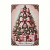 Vintage Tin Sign 12x8 Inch Christmas Tree Metal Wall Art Retro Iron Carved Plate Distressed Holiday Decor For Home Bar Garage Unique Gift