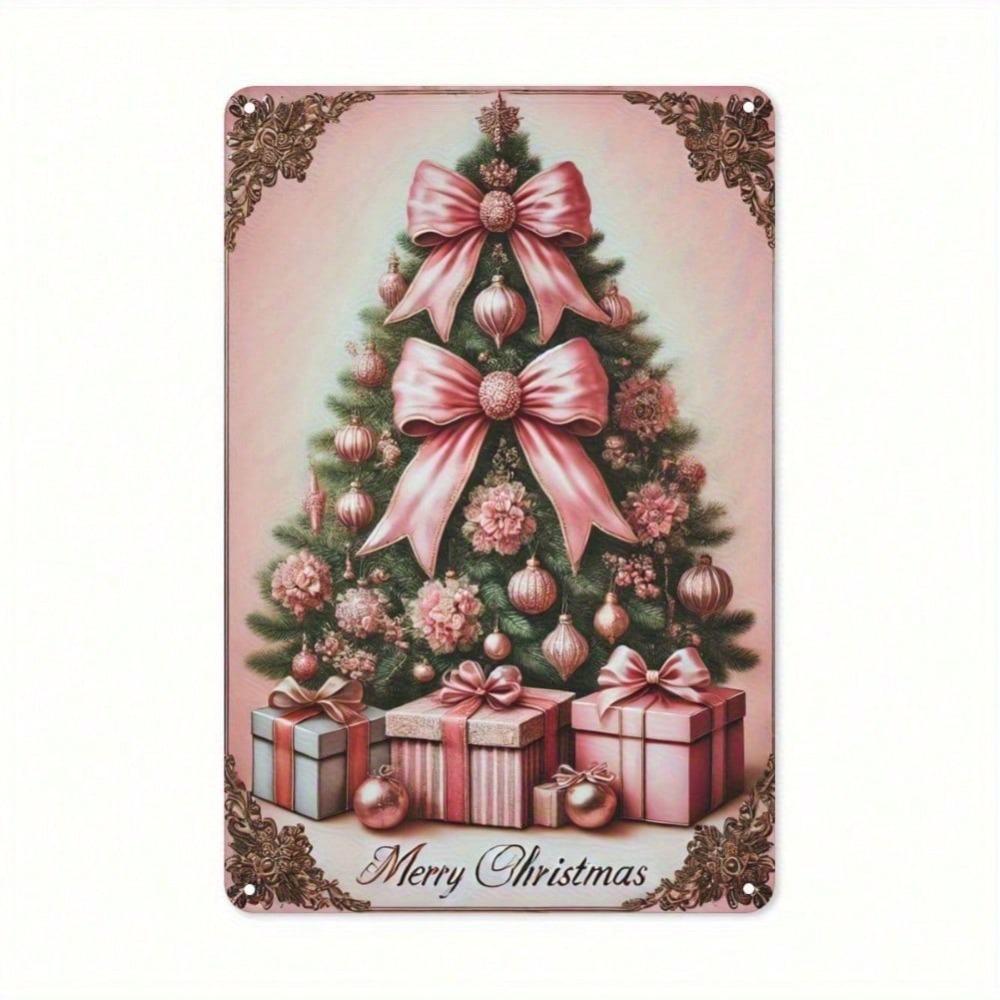 

Vintage Tin Sign 12x8 Inch Christmas Tree Metal Wall Art Retro Iron Carved Plate Distressed Holiday Decor For Home Bar Garage Unique Gift 20x30 разноцветный