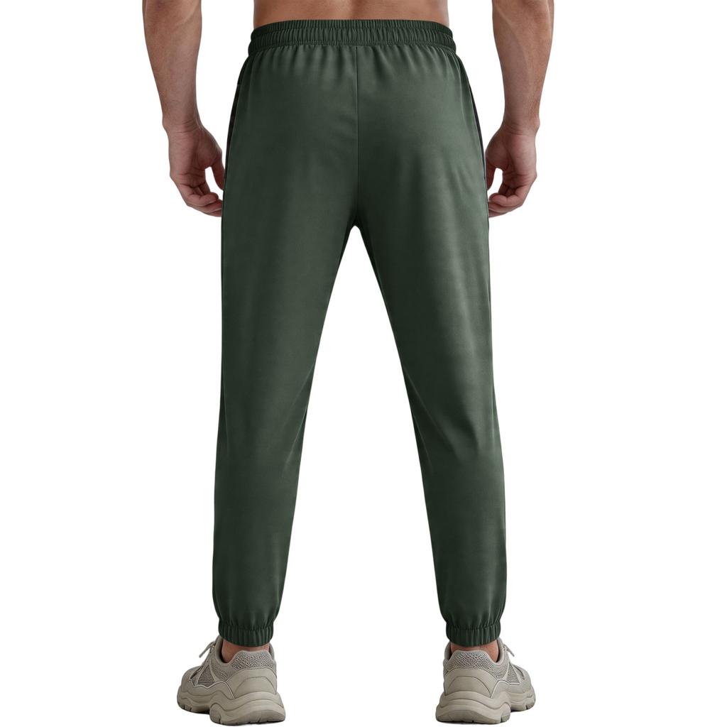 Men's Casual Pants - Men's Model With Zipped Pockets, Elastic Waist, Lightweight And Breathable Sports Pants