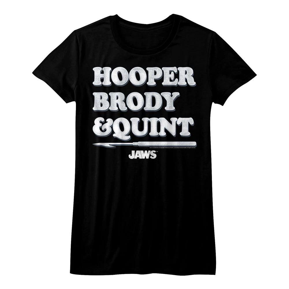 Jaws Main Cast Names Quint Brody Hooper & Bruce Womans Fitted T Shirt 2XL