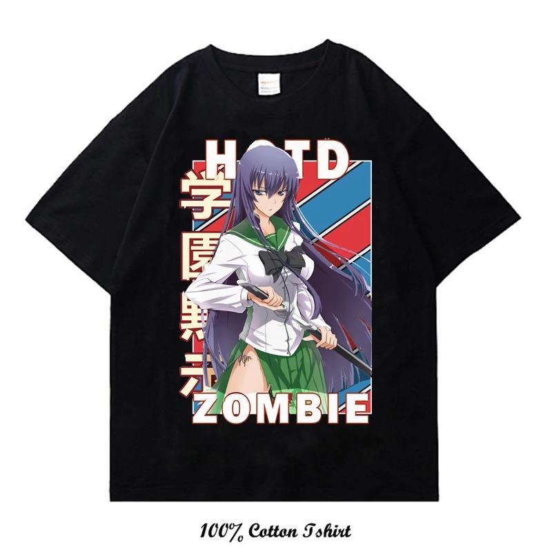 Highschool of the Dead Komuro Takashi Anime Print T-Shirt | Unisex 100% Cotton Casual Short Sleeve Streetwear Top