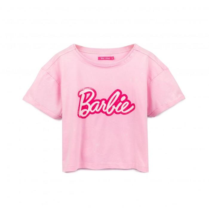barbie Womens/Ladies Distressed Logo Crop Top