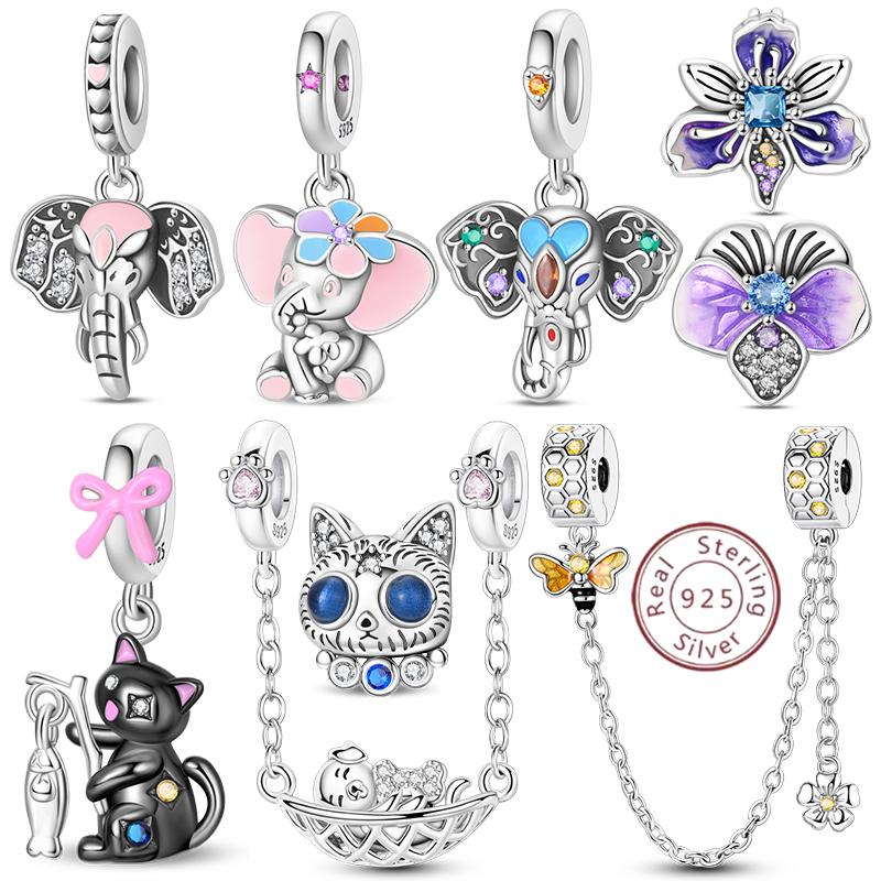New Copper Charm Beads Dog Cat Pets Pendant Fit Original Bracelet Necklace Diy Charm Jewelry Making