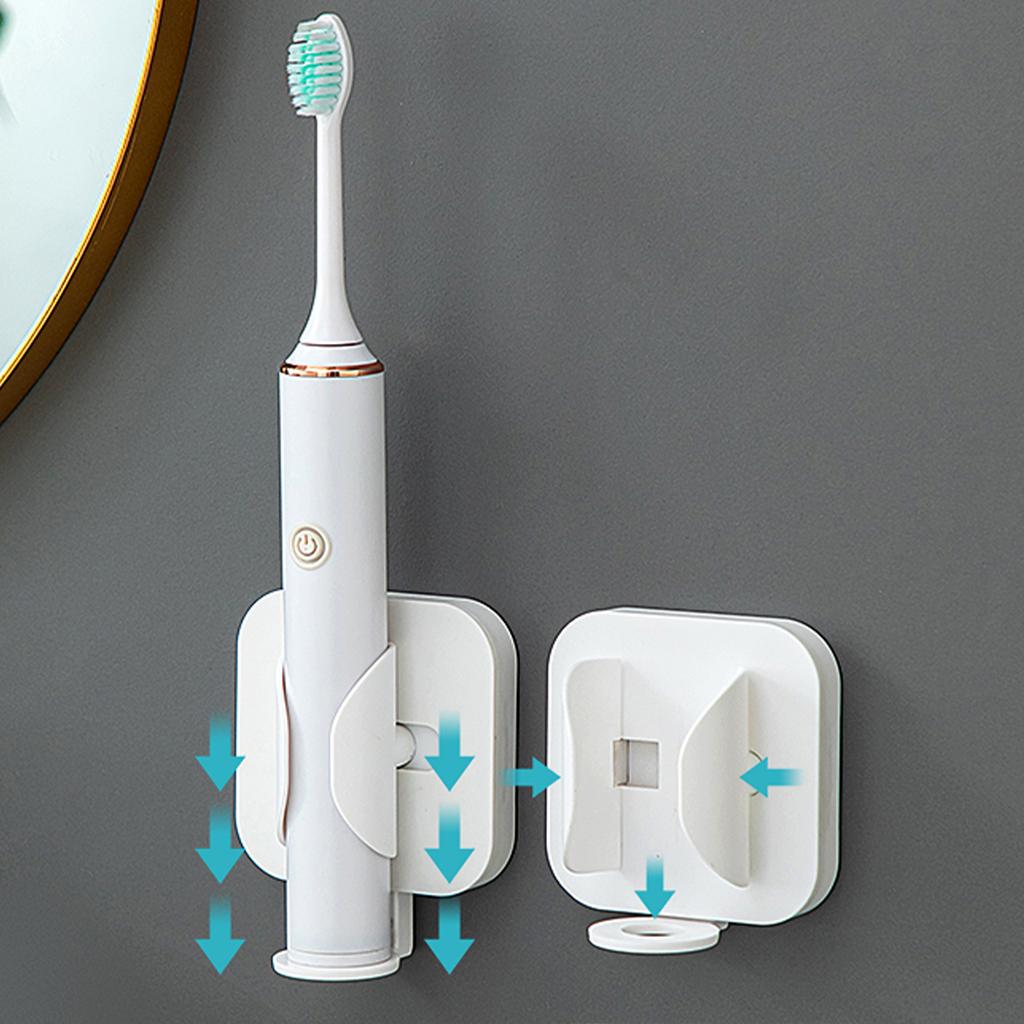 Telescopic Electric Toothbrush Holder Plastic Toothbrush Stand Wall Mounted Toothpaste Storage Rack Bathroom Organizer