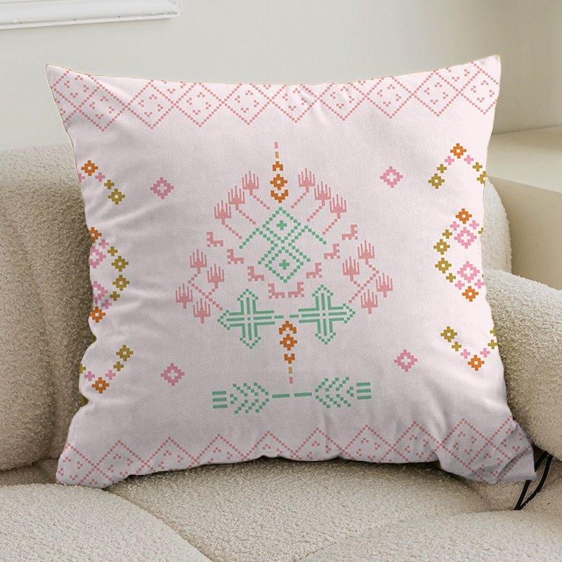 Double-sided bohemian print ethnic pillow cover sofa living room cushion cover geometric pillow square pillowcase