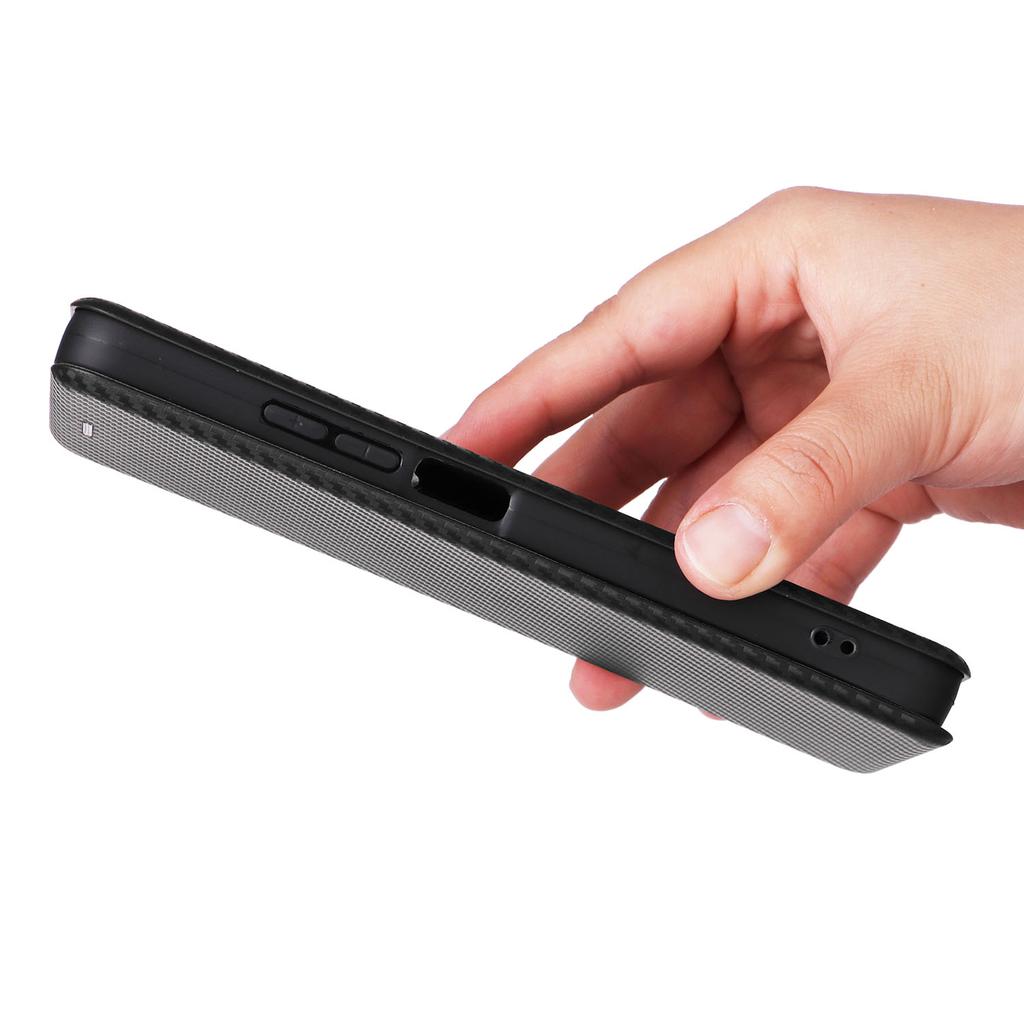 For Xiaomi Poco C75 4G/Redmi 14R 5G/14C 4G Case Carbon Fiber Texture Drop-Proof PU Leather Phone Cover