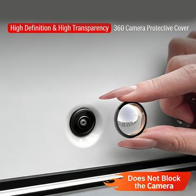 2PCS Universal Car Camera Lens Protector, 360° Anti-Scratch Waterproof Cover for Rear View Backup Cameras