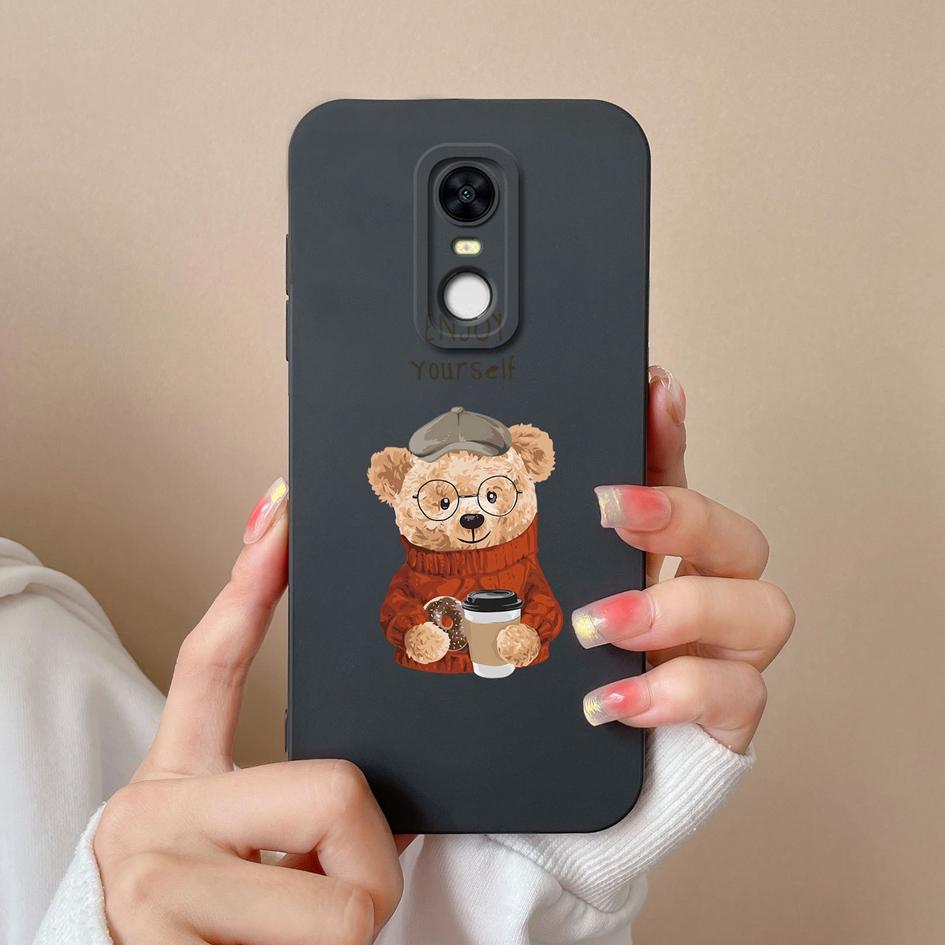 Case For Redmi Note 10S 7S 10 K80 7 8 9 9T 10T 9S Pro Max Plus Back Cover Fashion Little Bear Pattern Soft Silicone Shockproof Housing For Redmi Shell