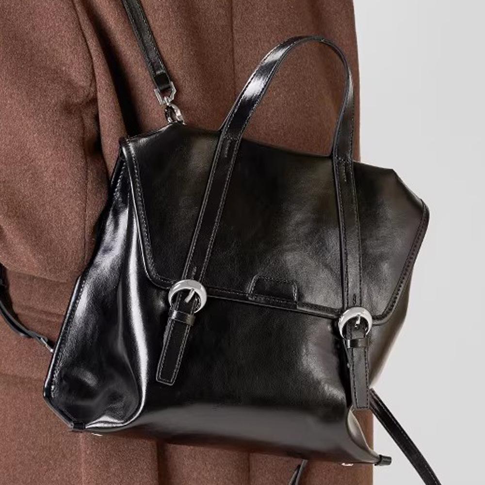 Zaino in Pelle da Donna Borsa Premium in Pelle di Mucca Borsa a Tracolla in Pelle Cerata ad Olio Cartella Zaino da Viaggio Borsa da Lavoro