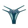 Sexy Thong Female Bat Element Shiny Embroidered Strap Hollow Transparent Tulle Seductive Girl Panties