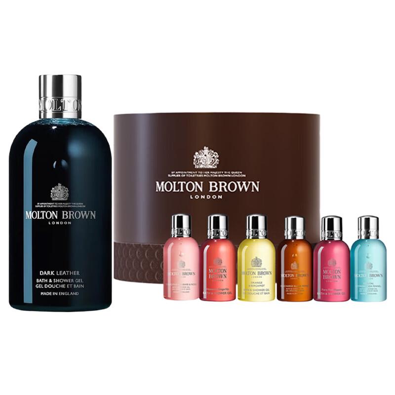 

Molton Brown Dark Leather Bath & Shower Gel Limited Edition Set (300ml + 6x50ml)
