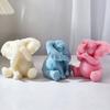 Silicone 3D Elephants Candle Molds Soap Resin Mould DIY Animal Aromatherapy Candle Mold Hand Craft for Home Party-Decor