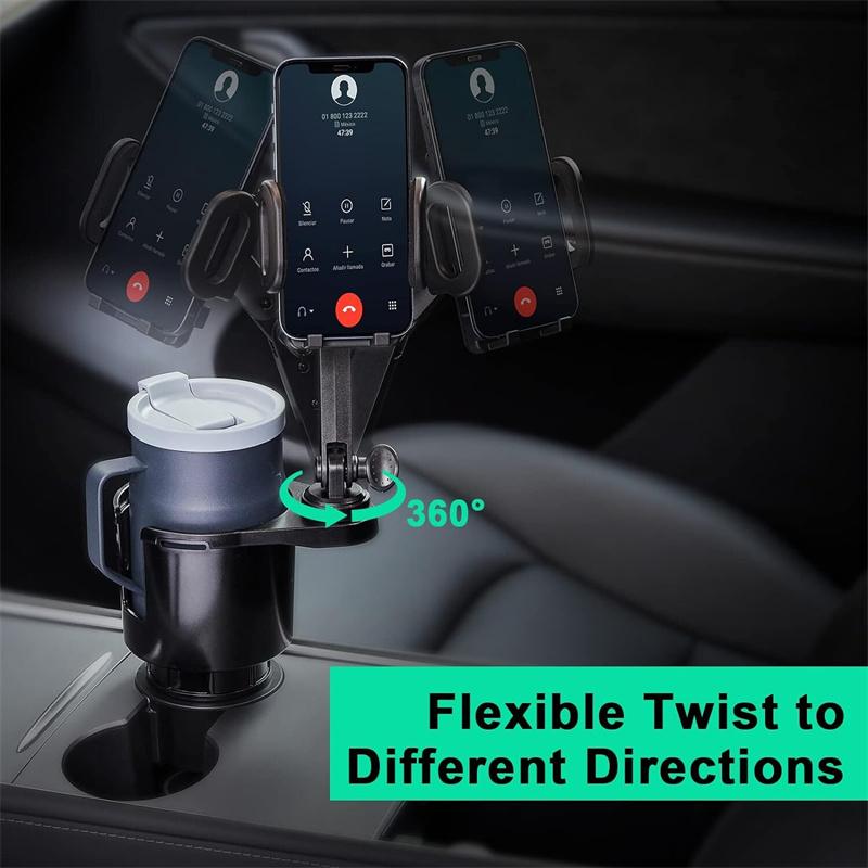Verstellbare Universelle Auto-Becherhalter Getränkehalter Expander-Adapter mit Handyhalter, Aufbewahrungsbox-Ablage, Autozubehör