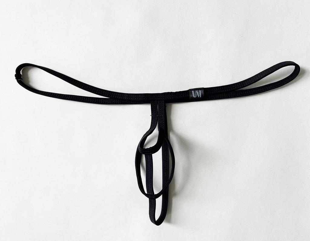 Cock Ring Men'S Sex Thong Gun And Bullet Separation Underwear Man Hollow Out Strip G-Strings Open Penis Panties Erotic Lingerie
