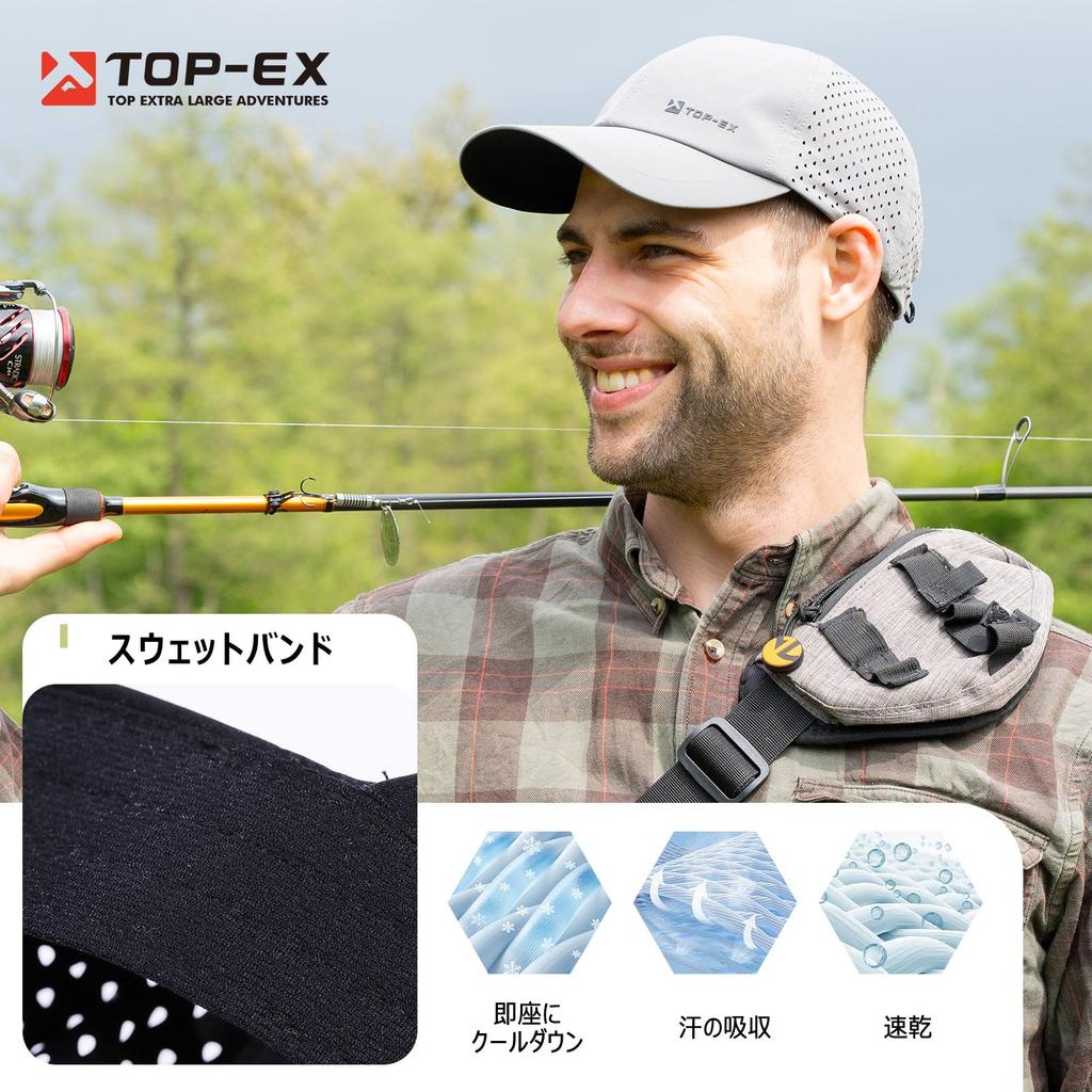 Cap for Large Baseball Cap for Mesh Mountain UV UV Size [TOP-EX] Men, Size, Women, Hat, Men's, Summer, Golf, Cycling, Summer, Running, Climbing,