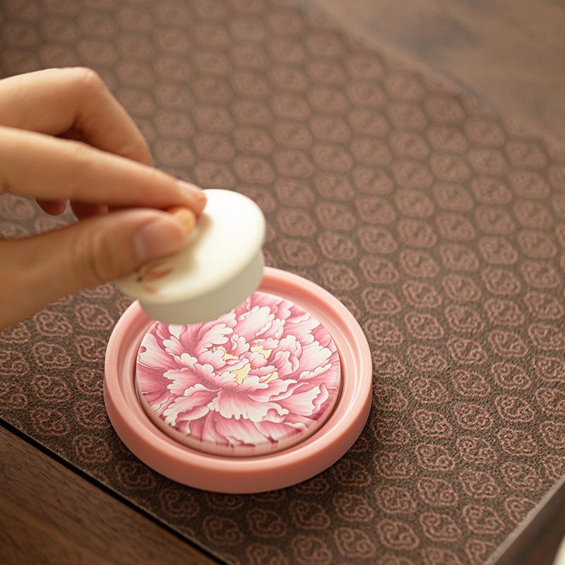 Podtácky na čaj v čínském stylu s absorpcí vody, růžové, Kung Fu, pro domácnost, úložné, držák na čajový šálek, podložka, čajový podnos, obřadní doplňky, nové