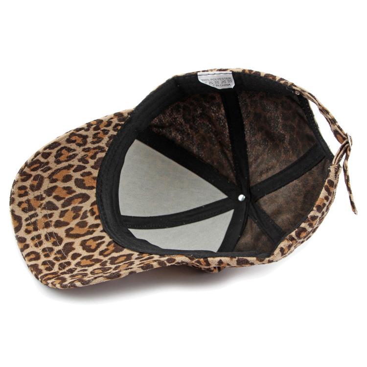 Pălărie cu imprimeu leopard Femei Parasolar Şapcă de baseball Retro