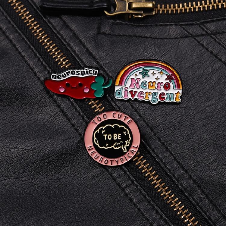 Playful Rainbow Chili Pin Sturdy Metal Badge Adornment Stylish Lapel Pin Accessory Suitable for Everyday Outfits