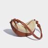 Niche Design Hand Woven Dumpling Bag Holiday Wind Straw Bag Commuter Crescent Crossbody Bag