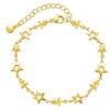Star Niche Design 18k Gold Plated Adjustable Sweet Bracelet For Women