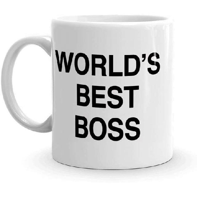 World s Best Boss Funny Coffee Mug - BeBr Bosses Day Gifts Ideas -Novelty Present For My Greatest Boss Male or Female, Men, Great Office Gift World Best Boss