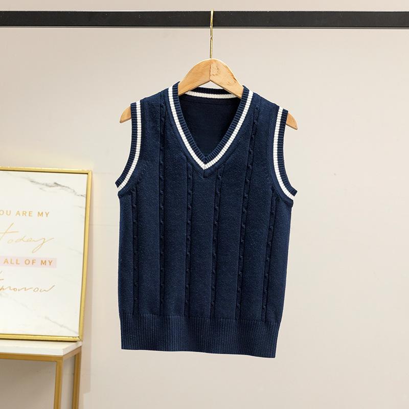 Kids' Autumn/Winter Sleeveless Sweater - Korean Style School Uniform for Boys & Girls
